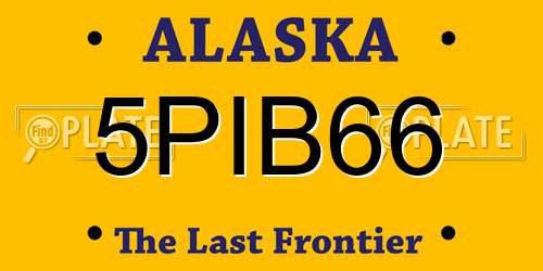 5PIB66 Alaska License Plate