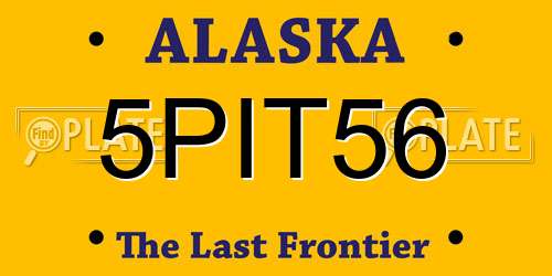 5PIT56 Alaska License Plate