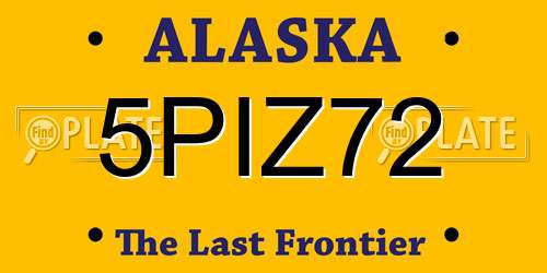 5PIZ72 Alaska License Plate