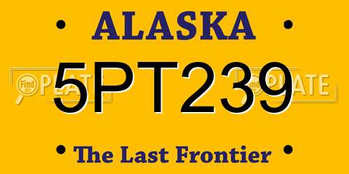5PT239 Alaska License Plate