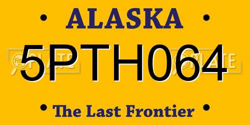 5PTH064 Alaska License Plate