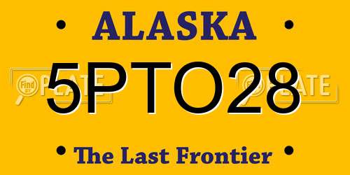 5PTO28 Alaska License Plate