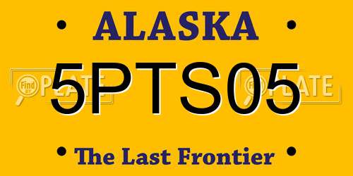 5PTS05 Alaska License Plate
