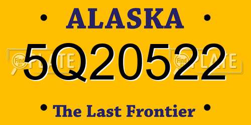 5Q20522 Alaska License Plate