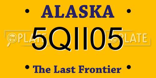 5QII05 Alaska License Plate