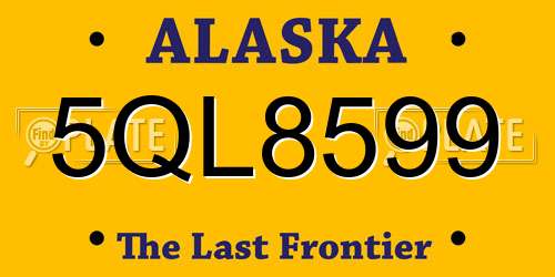 5QL8599 Alaska License Plate
