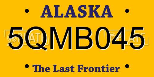 5QMB045 Alaska License Plate