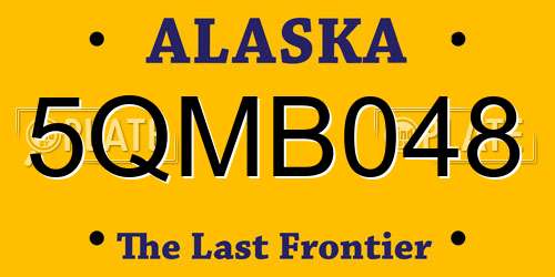 5QMB048 Alaska License Plate