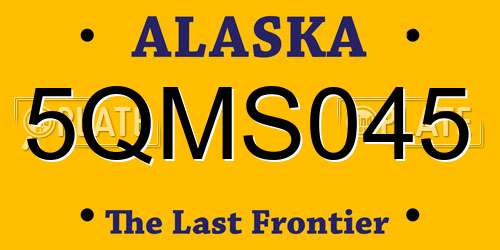 5QMS045 Alaska License Plate