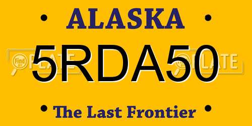 5RDA50 Alaska License Plate