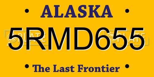 5RMD655 Alaska License Plate