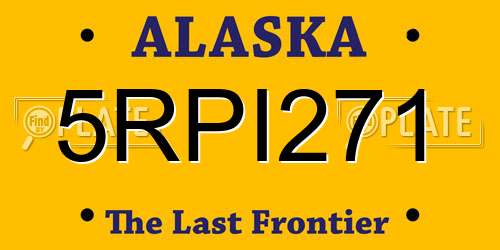 5RPI271 Alaska License Plate