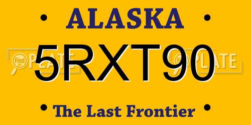 5RXT90 Alaska License Plate