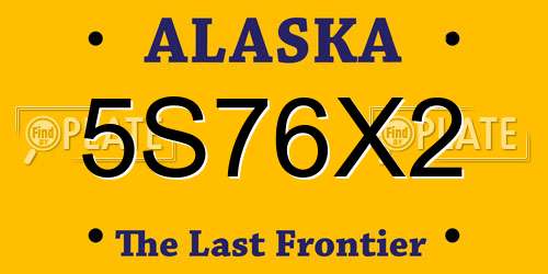 5S76X2 Alaska License Plate