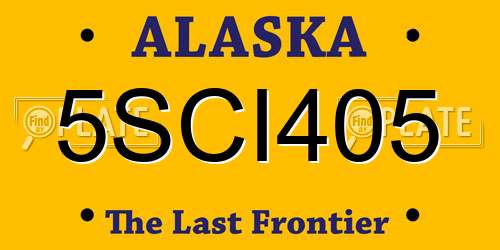 5SCI405 Alaska License Plate