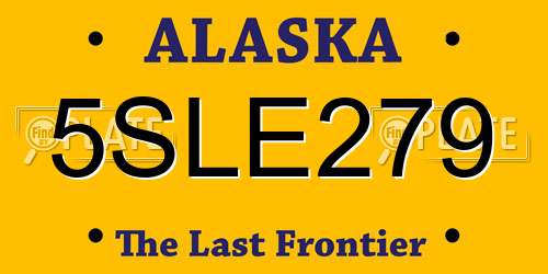5SLE279 Alaska License Plate