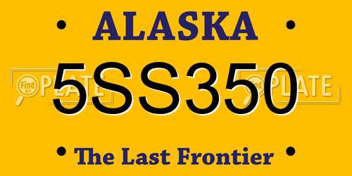 5SS350 Alaska License Plate
