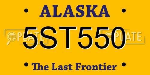 5ST550 Alaska License Plate