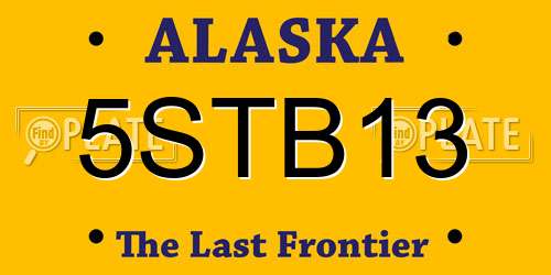 5STB13 Alaska License Plate