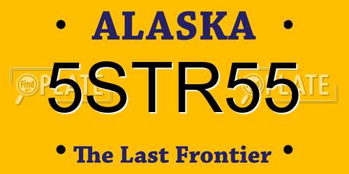 5STR55 Alaska License Plate