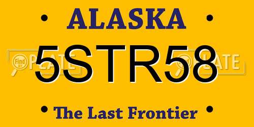 5STR58 Alaska License Plate
