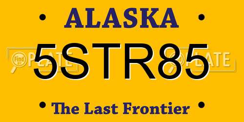 5STR85 Alaska License Plate