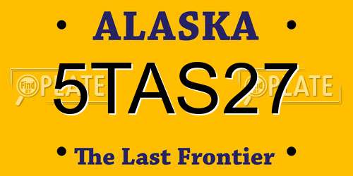 5TAS27 Alaska License Plate
