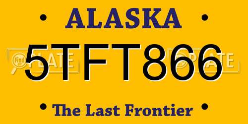 5TFT866 Alaska License Plate