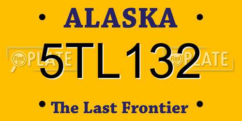 5TL132 Alaska License Plate