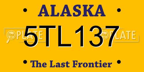 5TL137 Alaska License Plate