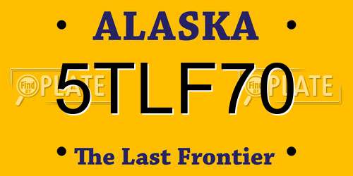 5TLF70 Alaska License Plate