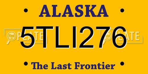 5TLI276 Alaska License Plate
