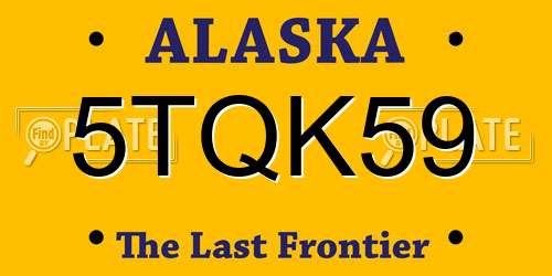 5TQK59 Alaska License Plate