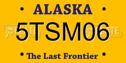 5TSM06 Alaska License Plate