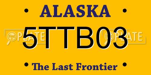 5TTB03 Alaska License Plate