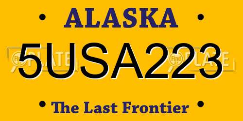 5USA223 Alaska License Plate