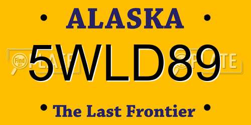 5WLD89 Alaska License Plate