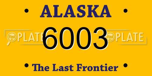 6003 Alaska License Plate