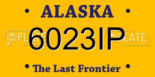 6023IP Alaska License Plate
