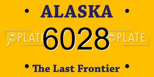6028 Alaska License Plate