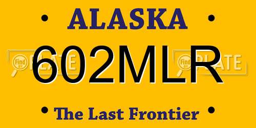 602MLR Alaska License Plate