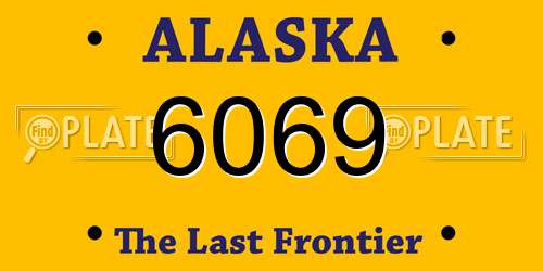 6069 Alaska License Plate