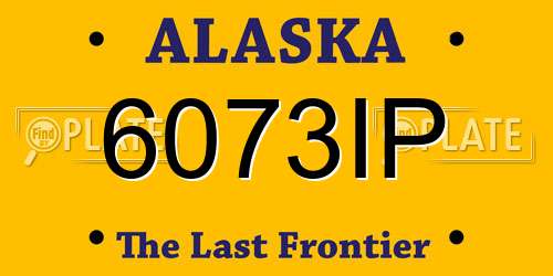 6073IP Alaska License Plate