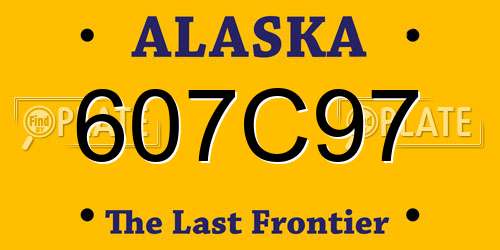 607C97 Alaska License Plate