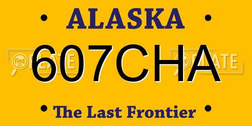 607CHA Alaska License Plate