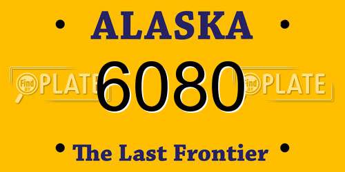 6080 Alaska License Plate