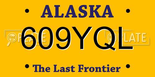 609YQL Alaska License Plate