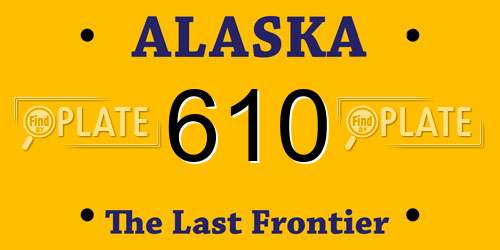 610 Alaska License Plate