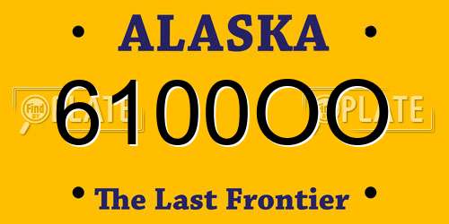 6100OO Alaska License Plate