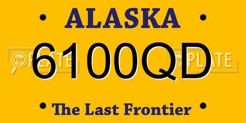 6100QD Alaska License Plate